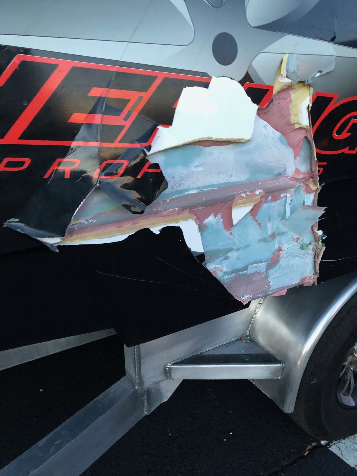 CR Racing Boat Damage